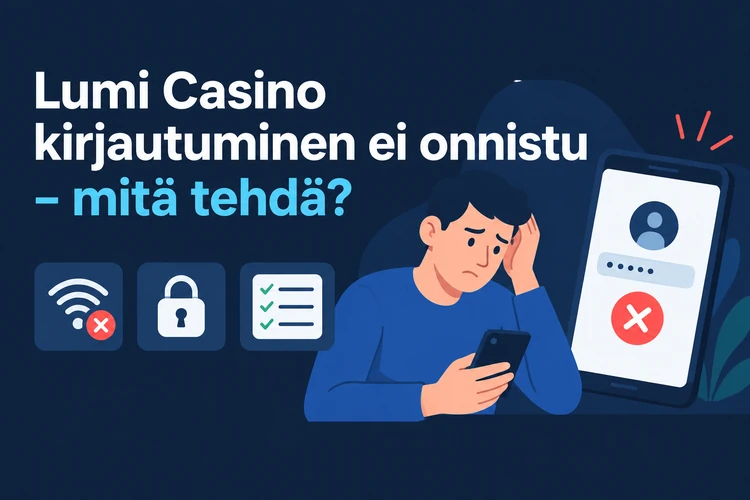 Lumi Casino kirjautuminen ei onnistu - mitä tehdä?
